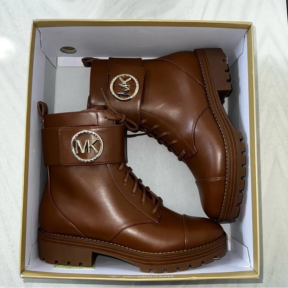 Michael Michael Kors Women's Faux Leather Tatum Ankle Boot - Picture 5 of 11